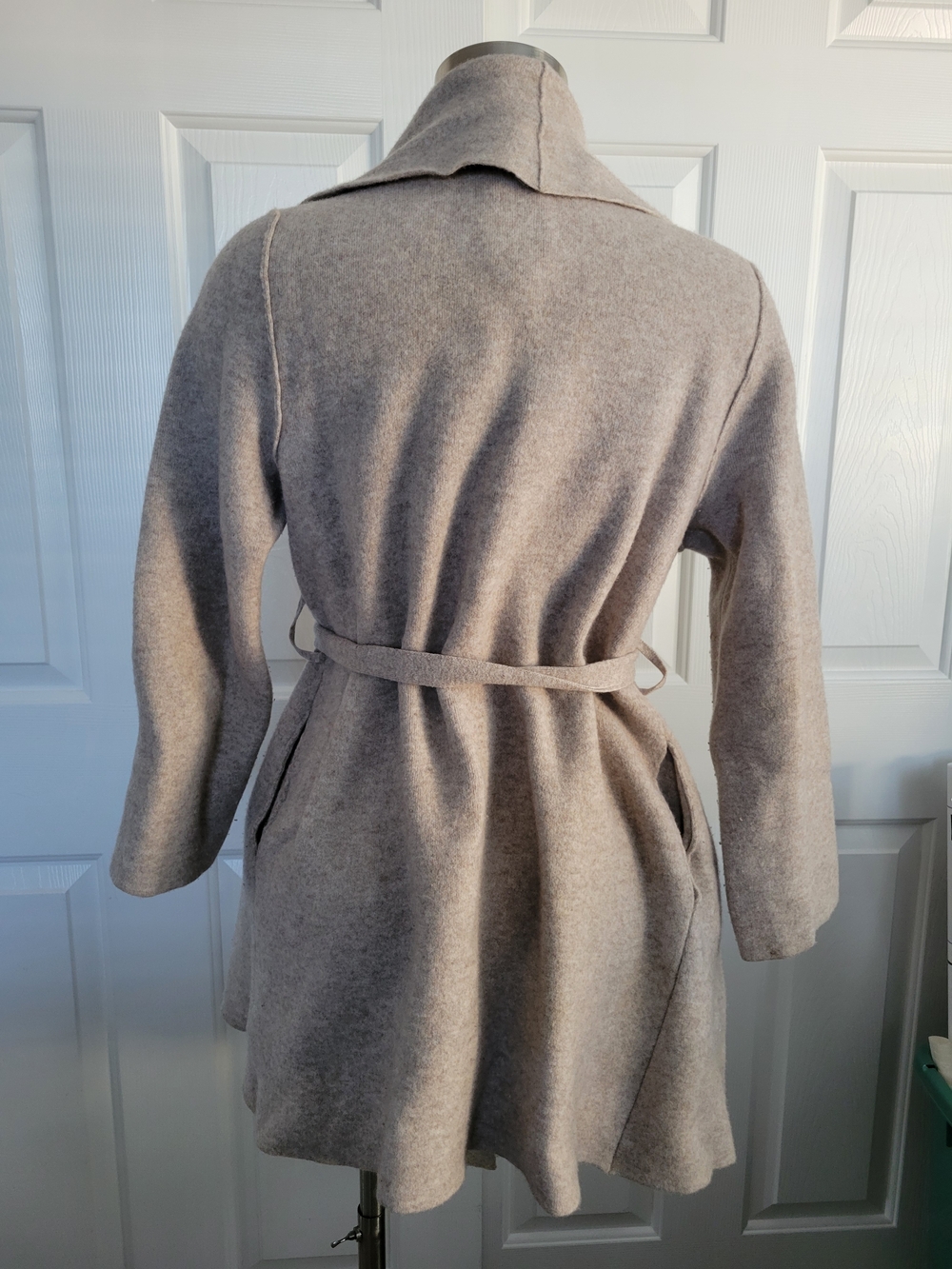 Cuyana Cream Wrap Sweater Coat - Picture 5 of 9